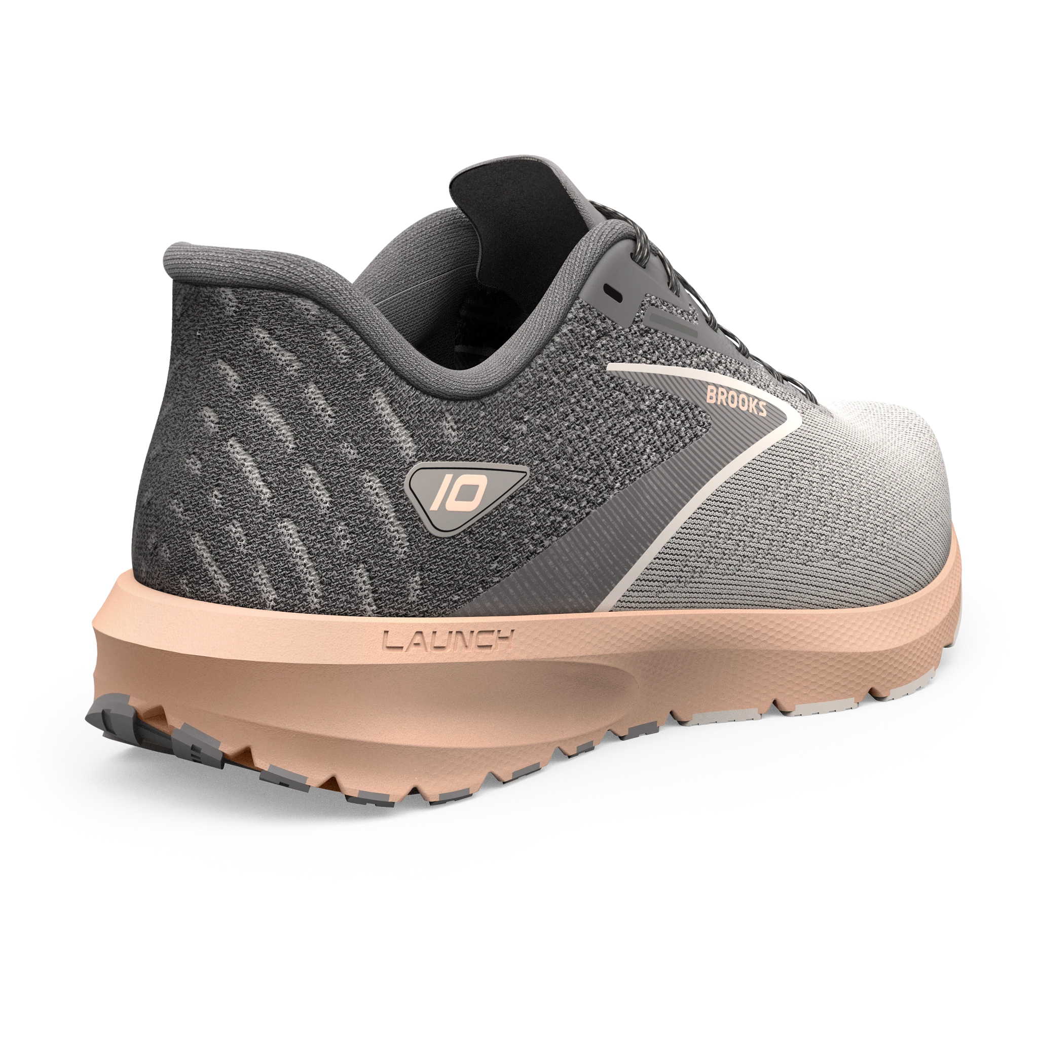 Brooks Launch 10 Women s Grey Crystal Grey Pale Peach