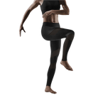 Women's CEP Training Tights. Black. Lateral view.