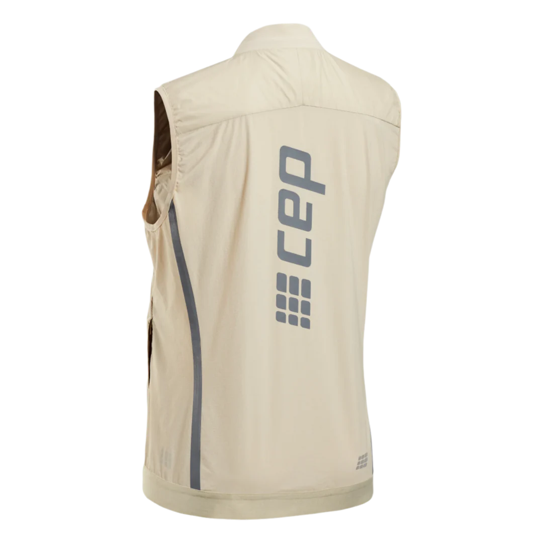 CEP Cold Weather Reversible Vest. Women's. Cream. Back view.