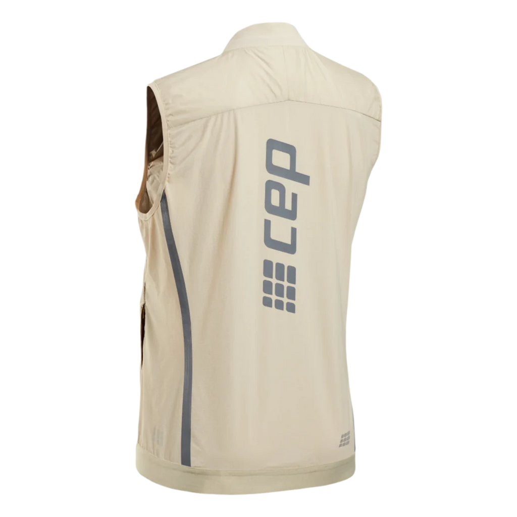 CEP Cold Weather Reversible Vest. Women's. Cream. Back view.