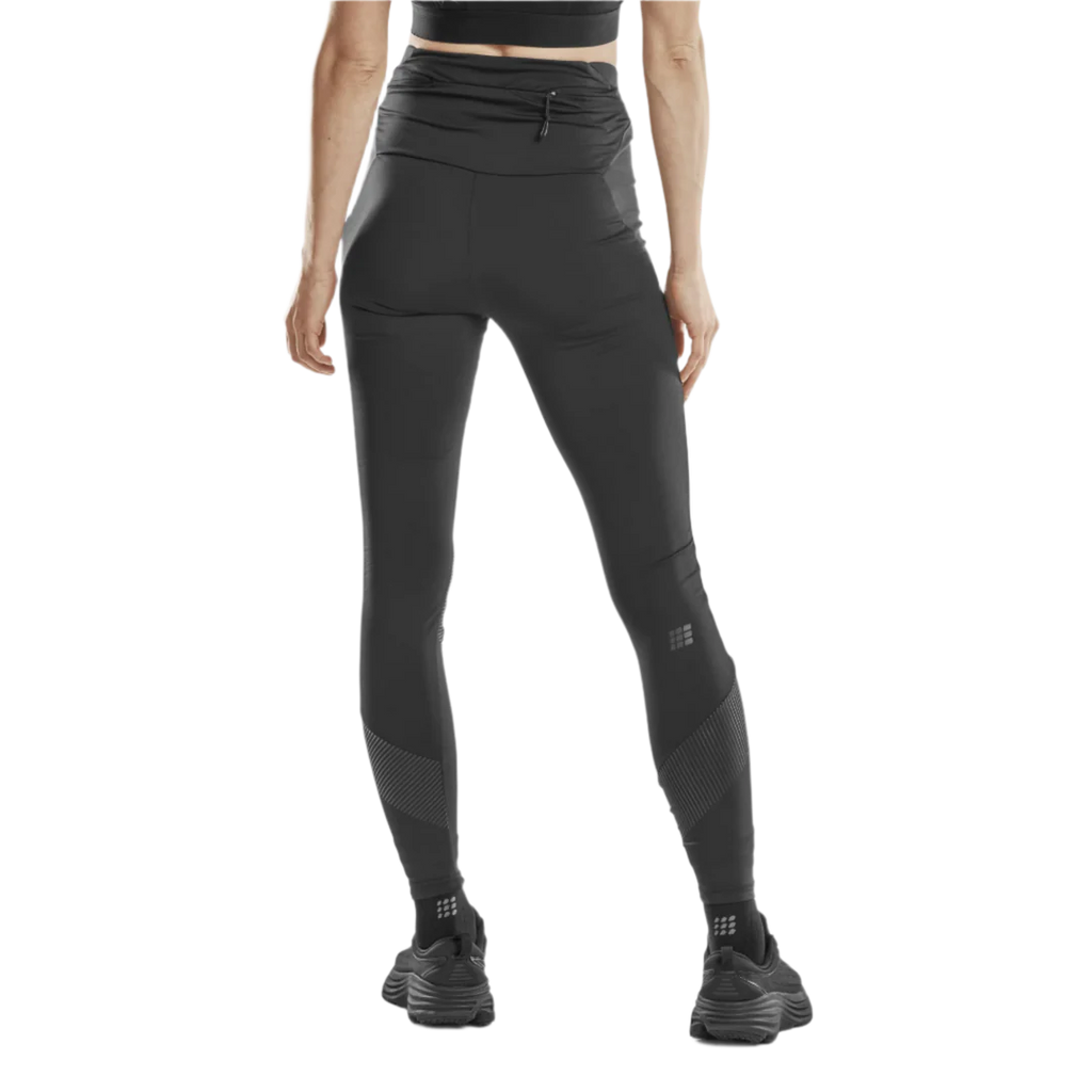 CEP Cold Weather Tights Womens. Black. Back view on model.