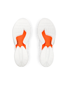 Women's CEP Optaspeed. White upper. White midsole. Bottom view.