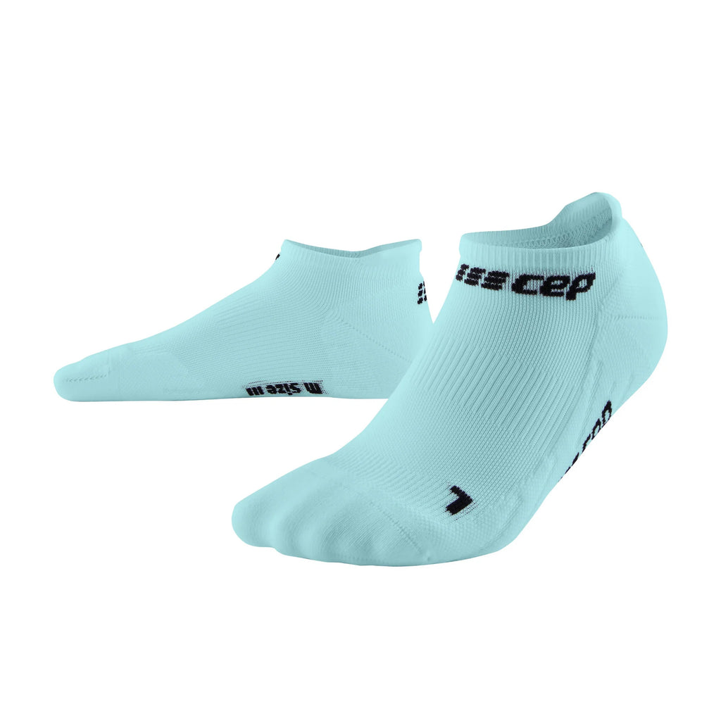 Women's CEP The Run Sock 4.0 No Show. Light Blue.
