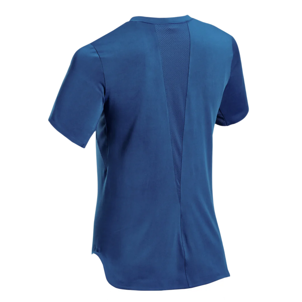 CEP Run Shirt 4.0 Short Sleeve Women's. Blue. Back View.