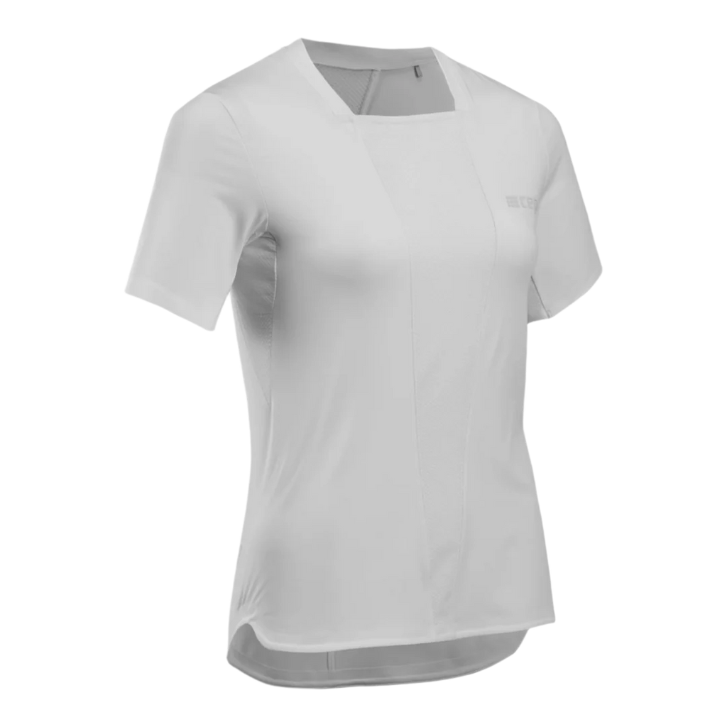 CEP Run Shirt 4.0 Short Sleeve Women's. White. Front view.