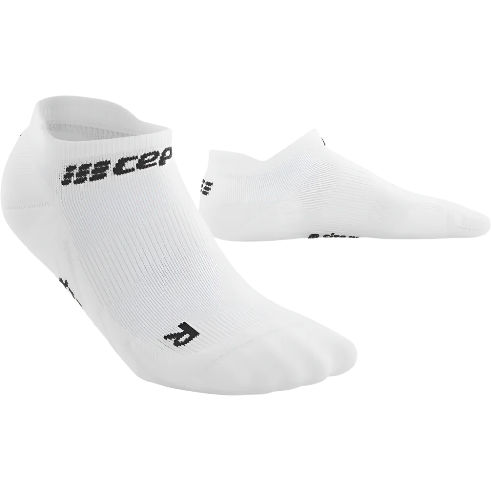 Women's CEP The Run Sock 4.0 No Show. White.