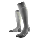 Women's CEP Ultralight Compression Socks. Grey. Lateral view.