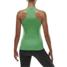 CEP Ultralight Run Tank Top Womens. Green. Back view on model.