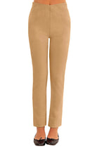 Gretchen Scot GripeLess Pull On Pants. Ultra Suede. Beige.