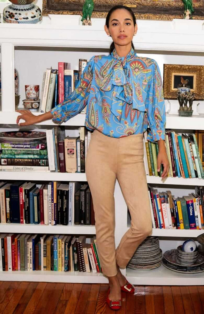 Gretchen Scot GripeLess Pull On Pants. Ultra Suede. Beige.