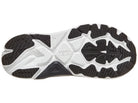Women's HOKA Arahi 8 in Black/White, outsole view.
