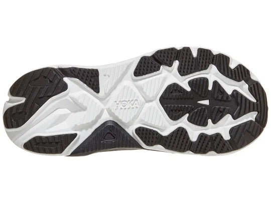 Women's HOKA Arahi 8 in Black/White, outsole view.