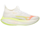 Women's Mizuno Neo Vista 3. White upper. White midsole. Medial view.