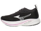 Women's Mizuno Neo Zen 2. Black upper. White midsole. Lateral view.
