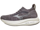 Women's Mizuno Neo Zen. Grey upper. White midsole. Lateral view.