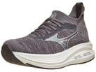 Women's Mizuno Neo Zen. Grey upper. White midsole. Lateral view.