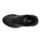 Women's Mizuno Wave Horizon 7. Black upper. White midsole. Top view.