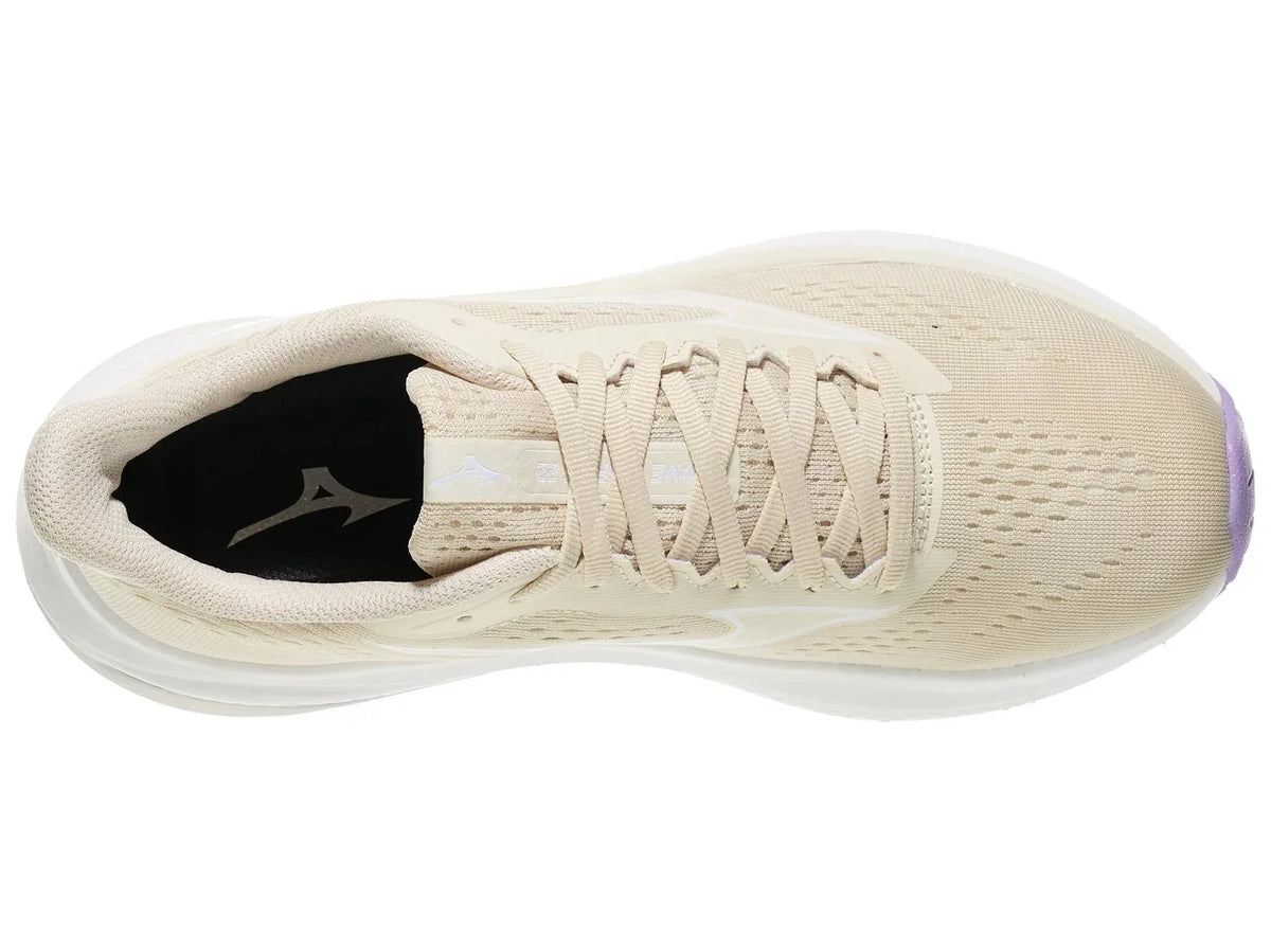 Women's Mizuno Wave Inspire 22 in Summer Sand/White - top view