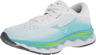 Women's Mizuno Wave Sky 5 in White, alternate lateral view.