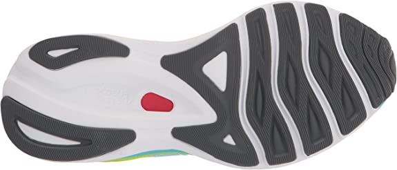 Women's Mizuno Wave Sky 5 in White, outsole view.