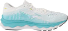Women's Mizuno Wave Sky 5 in White, medial view.