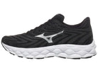 Mizuno Wave Sky 8 women's running shoe in Black/Silver, alternate lateral view