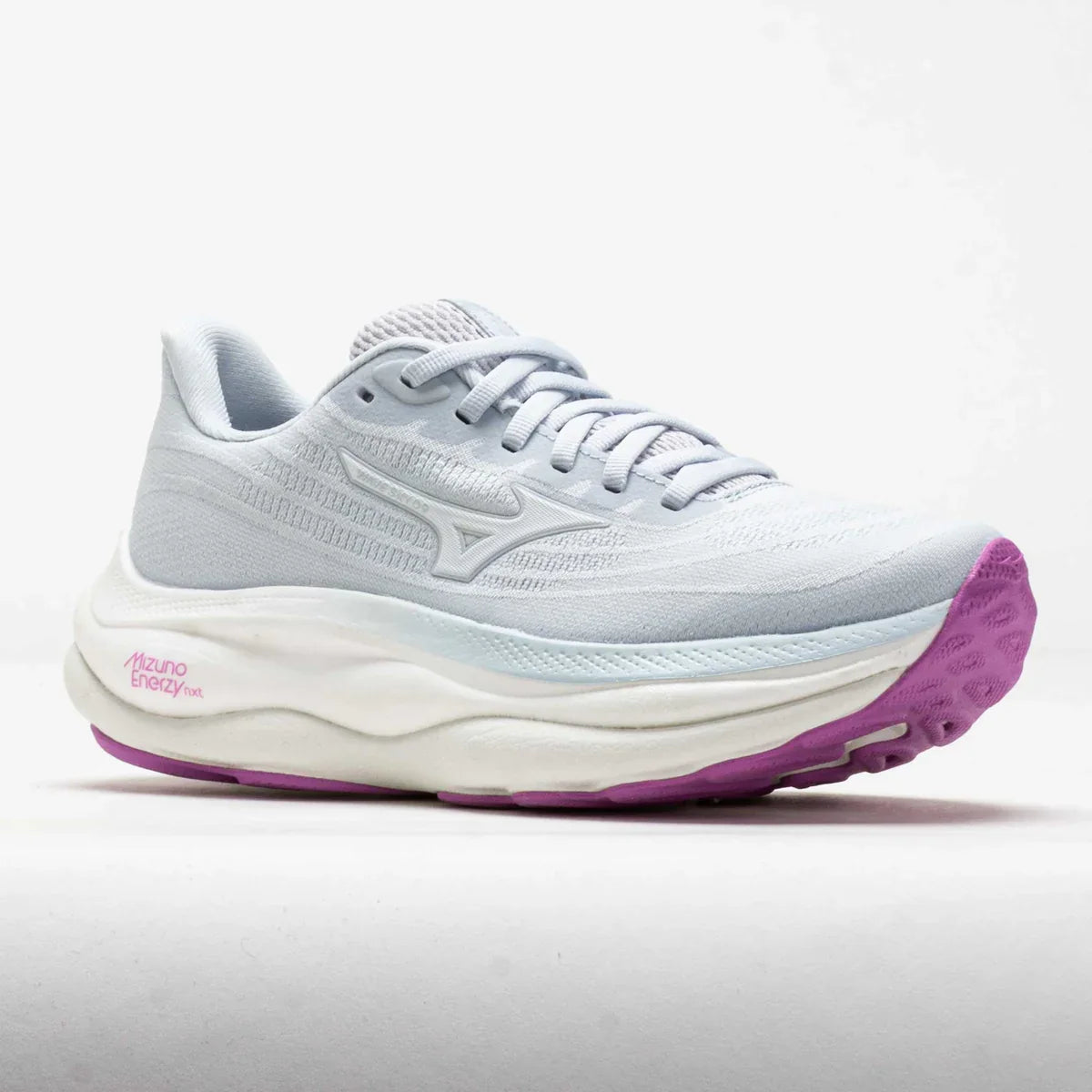 Women's Mizuno Wave Sky 9 in Ancient Water/White, lateral detail