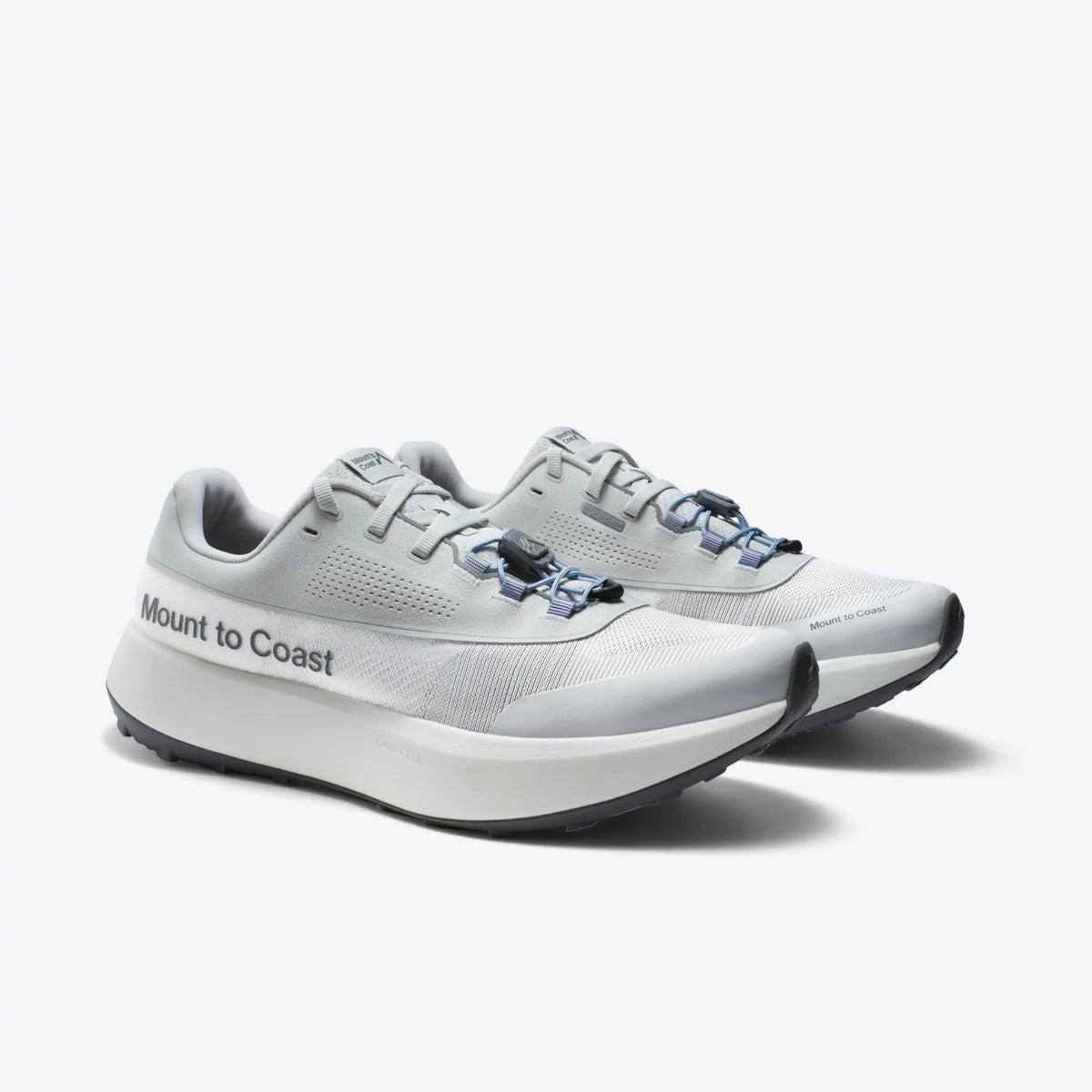 Women's Mount to Coast H1. Light Grey upper. Off White midsole. Lateral view.