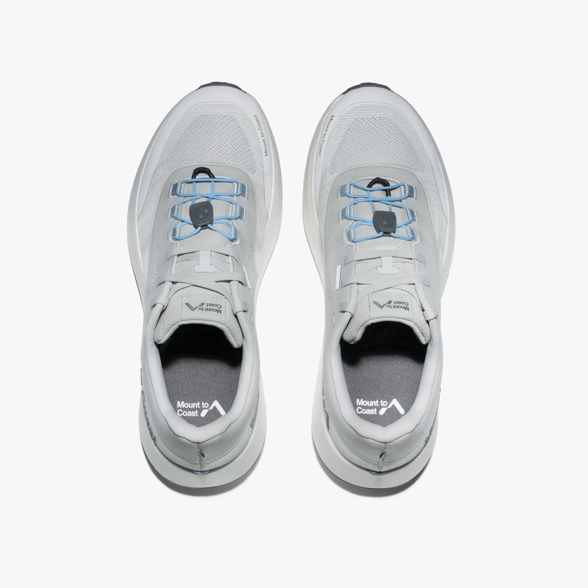 Women's Mount to Coast H1. Light Grey upper. Off White midsole. Top view.