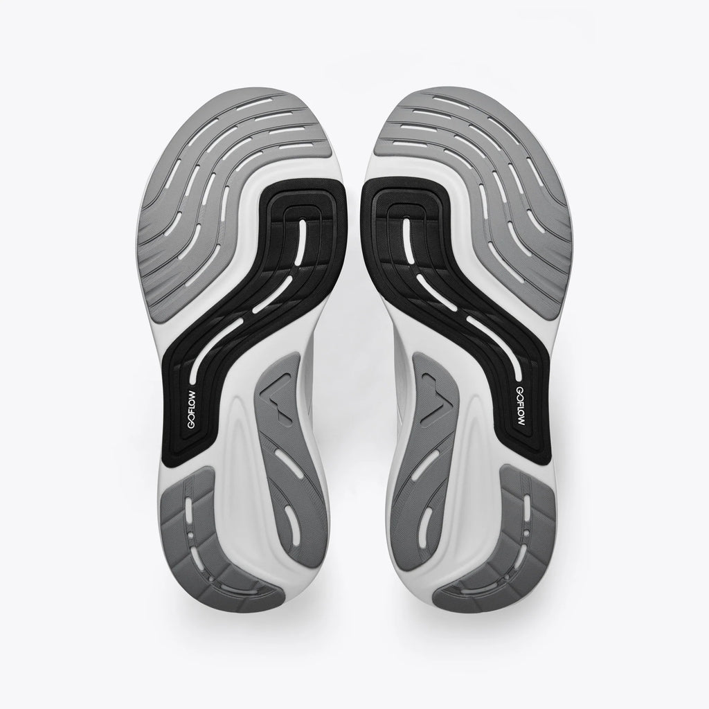 Women's Mount to Coast P1. White upper. White midsole. Bottom view.