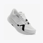 Women's Mount to Coast. R1. White upper. White midsole. Lateral view.