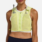 Women's Nathan AeroZip 1 Liter Hydration Race Vest, Light Lime/Reflective Silver.