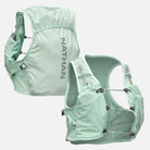 Women's Nathan Breeze 4 Liter Hydration Vest. Mint green. Front and back view.