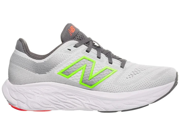 Women's New Balance 880 v14. Grey upper. White midsole. Medial view.