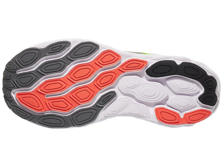 Women's New Balance 880 v14. Grey upper. White midsole. Bottom view.