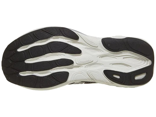 Women's New Balance 80v15. Black upper. White midsole. Bottom view.