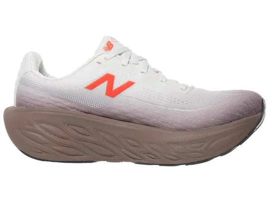 Women's New Balance Fresh Foam X 1080 v14. White/Grey upper. Grey midsole. Medial view.