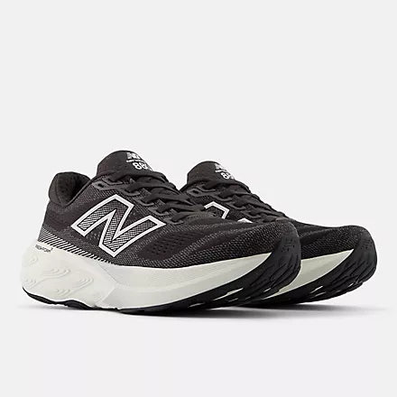Women's New Balance 80v15. Black upper. White midsole. Lateral view.