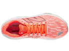Women's New Balance Balos v1. Light Red upper. White midsole. Top view.