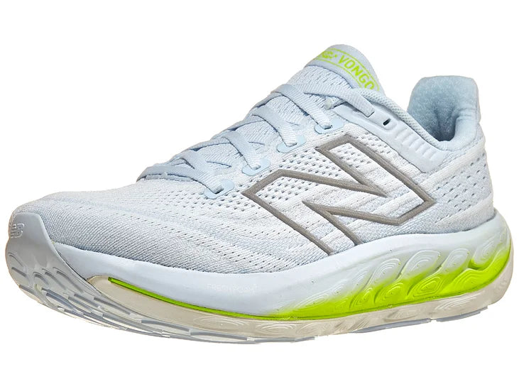 Women's New Balance Fresh Foam X Vongo v6 in Ice Blue/Thirty Watt — lateral view