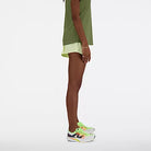 Women's New Balance RC Short 3 inch in Limelight, side view