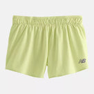 Women's New Balance RC Short 3 inch in Limelight, alternate front view