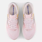 Women's New Balance Supercomp Rebel. Pink upper. White midsole. Top view.