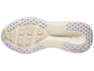 Women's Nike Vomero 18. White upper. White midsole. Bottom view.