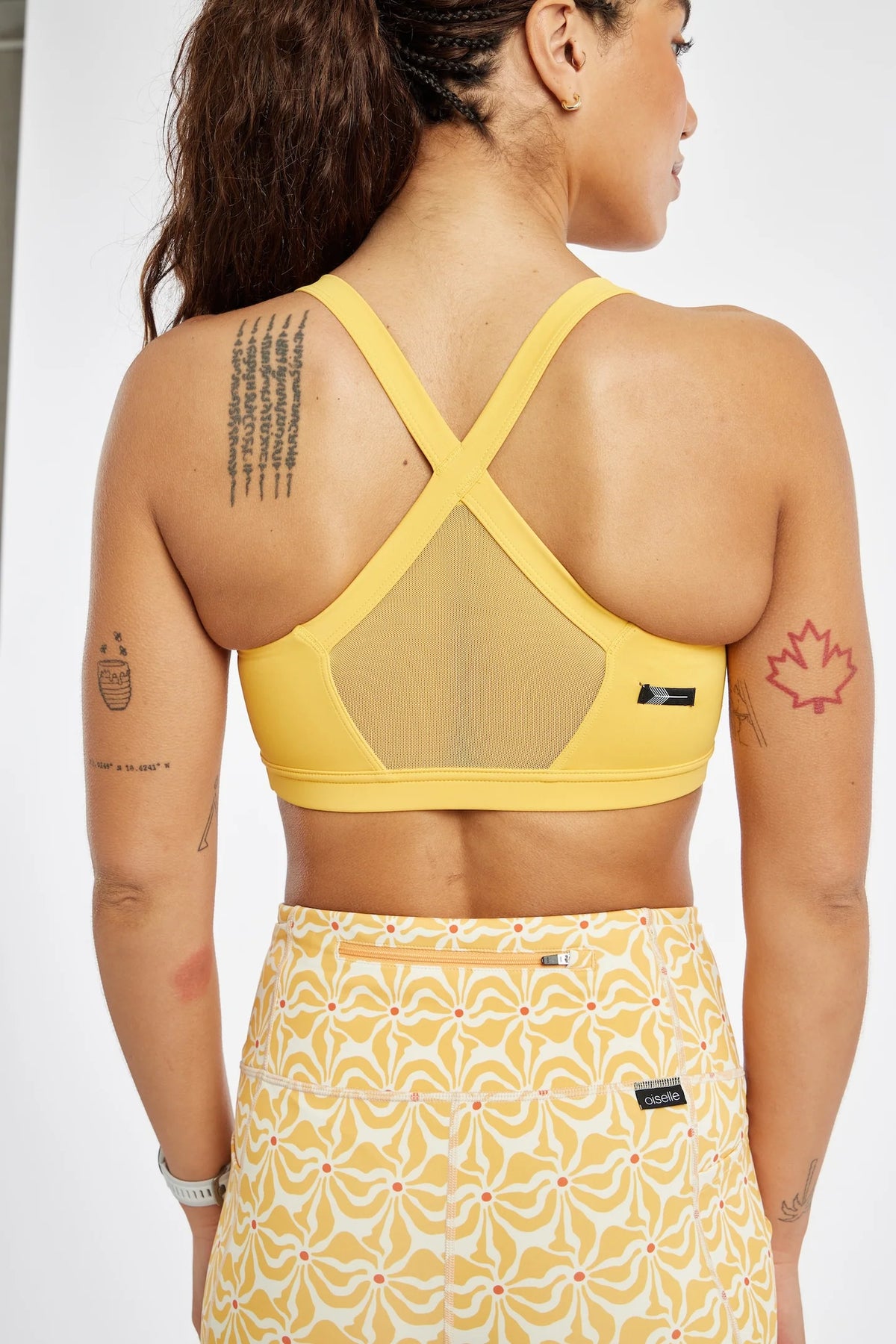 Oiselle Hi Twenty Bra. Yellow.