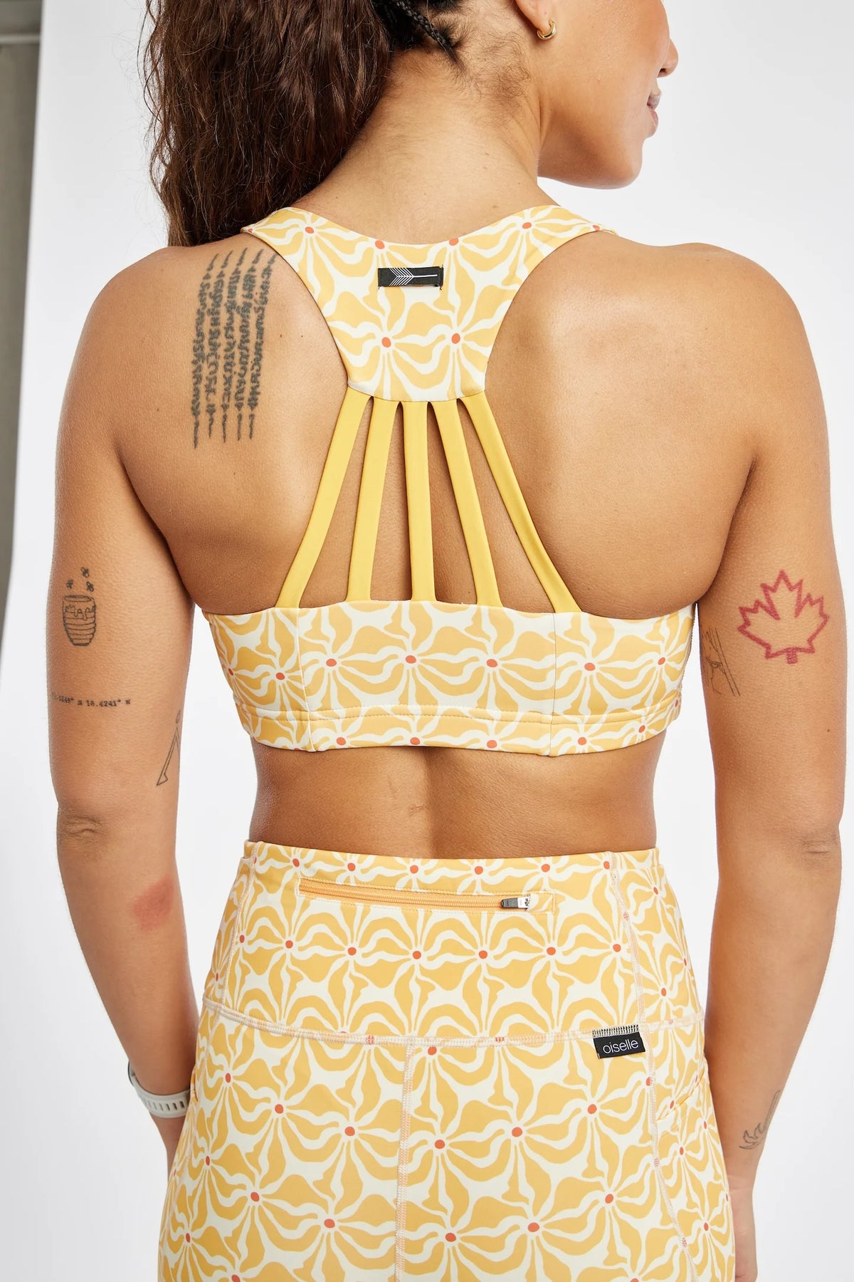 Oiselle Open Lane Bra. Yellow.