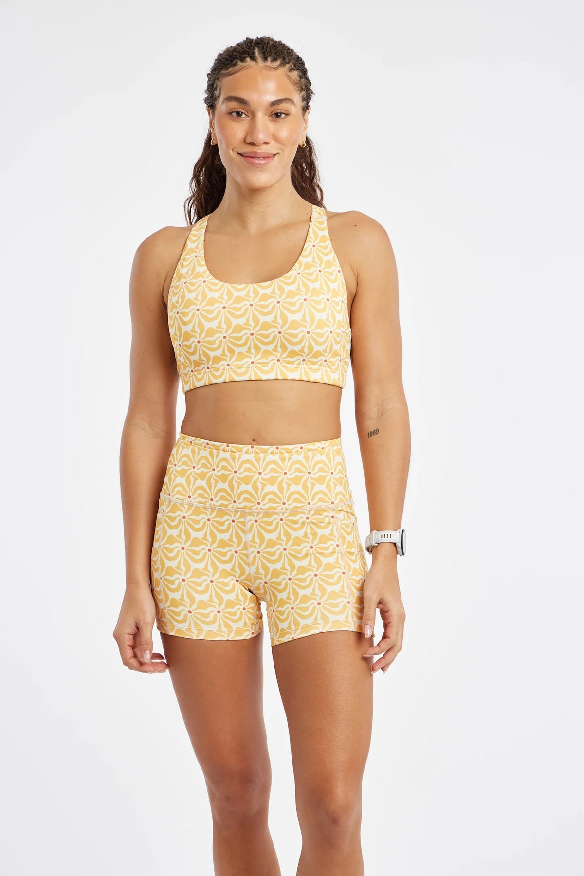 Oiselle Open Lane Bra. Yellow.