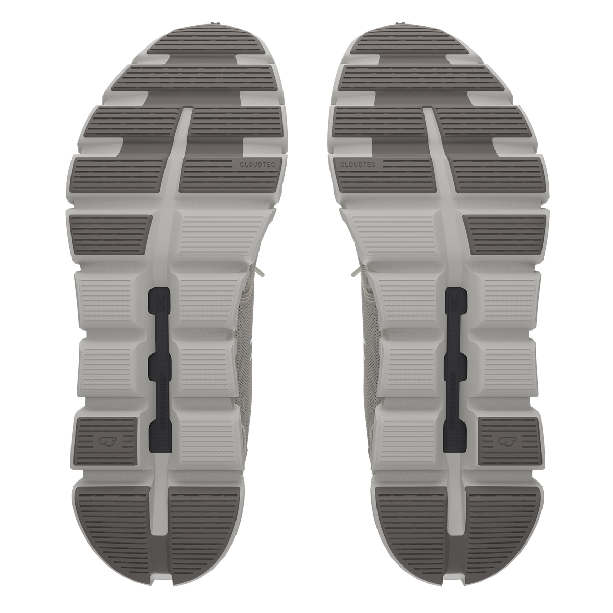 Women's On Cloud 6 in Pearl/White, outsole view