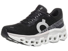 Women's On Cloudmonster 2. Black upper. White midsole. Lateral view.
