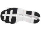 Women's On Cloudmonster 2. Black upper. White midsole. Bottom view.
